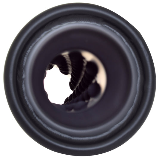 Gibson 500659-B Rolled Edge Angle-Cut Muffler Quiet Tip - 4in OD/2.25in Inlet/12in Length - Black Ceramic