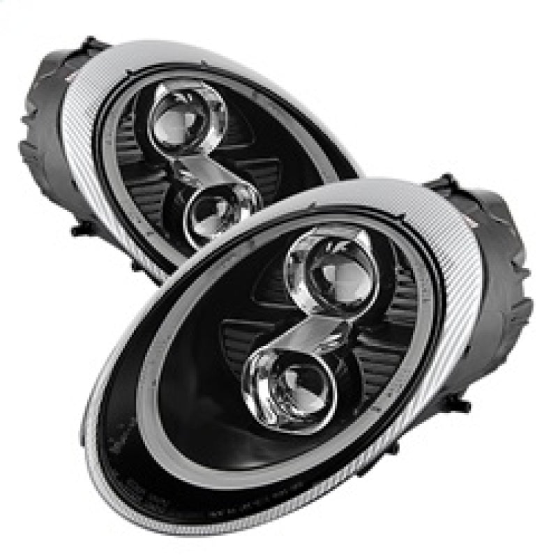 SPYDER 5080103 Spyder Porsche 911 05-09 Projector Headlights Xenon/HID Model- DRL LED Blk PRO-YD-P99705-HID-DRL-BK