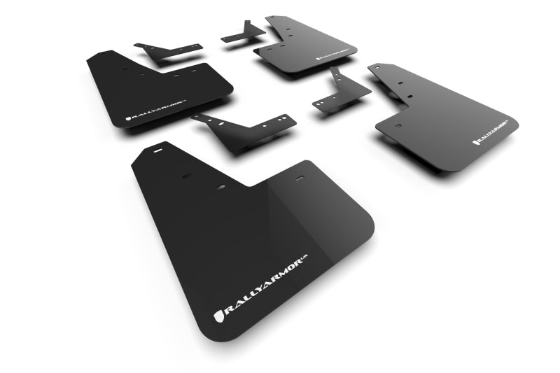 Rally Armor MF128-UR-BLK-WH 21-25 Dodge RAM 1500 TRX Black UR Mud Flap - White Logo