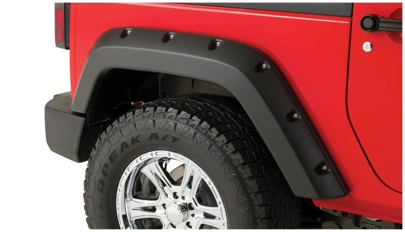 Bushwacker 10078-02 07-18 Jeep Wrangler Pocket Style Flares 2pc Fits 2-Door Sport Utility Only - Black