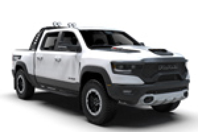 Rally Armor MF128-UR-BLK-WH 21-25 Dodge RAM 1500 TRX Black UR Mud Flap - White Logo