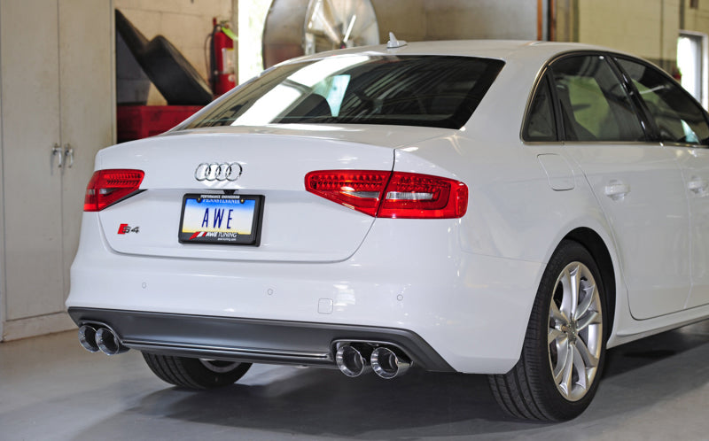 AWE Tuning 3020-42026 Audi B8.5 S4 3.0T Track Edition Exhaust - Chrome Silver Tips (102mm)