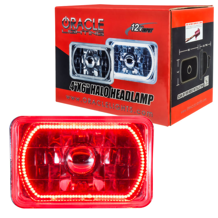 ORACLE Lighting 6909-003 Oracle Pre-Installed Lights 4x6 IN. Sealed Beam - Red Halo
