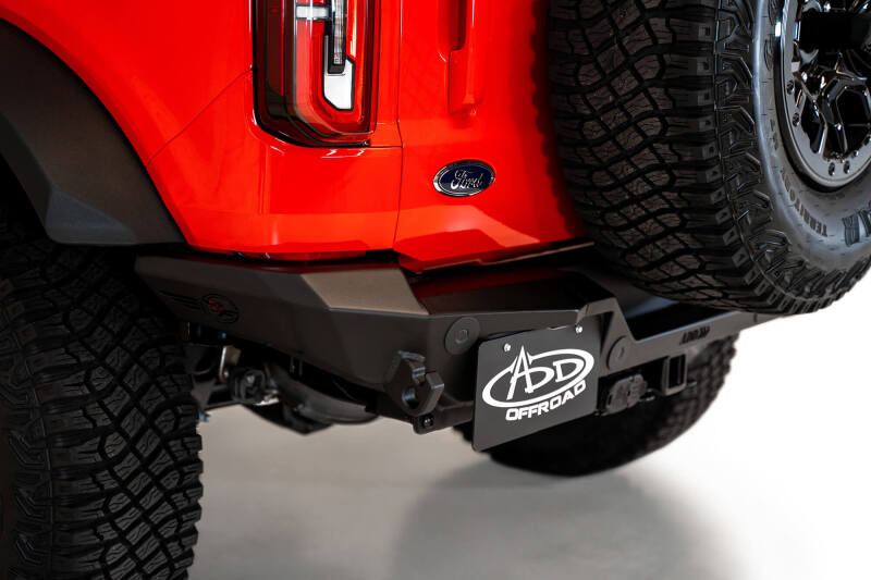 Addictive Desert Designs R23012NA01NA 2021+ Ford Bronco Rock Fighter Rear Bumper - Hammer Black