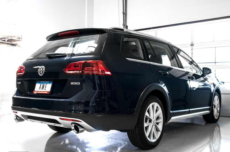 AWE Tuning 3015-32098 VW MK7 Golf Alltrack/Sportwagen 4Motion Touring Edition Exhaust - Polished Silver Tips