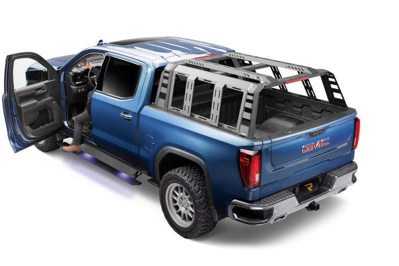 Go Rhino 20404887PC RealTruck 19-25 Chevy Silverado 1500 CC 4dr VoltStep Electric Running Board Kit - Tex. Blk