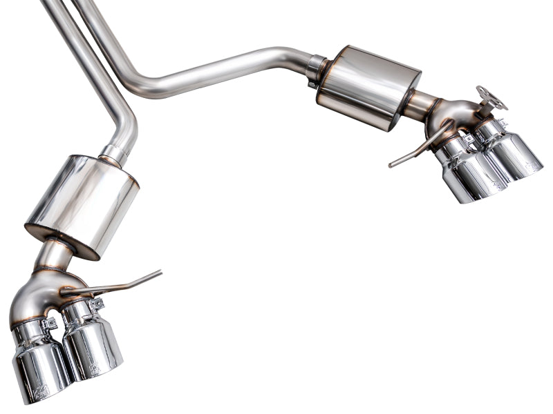 AWE Tuning 3015-42951 19-21 Porsche Macan 3.0T/2.9TT Touring Edition Catback Exhaust w/ Chrome Silver Tips