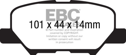 EBC DP42171R 14+ Mazda 3 2.0 (Mexico Build) Yellowstuff Rear Brake Pads