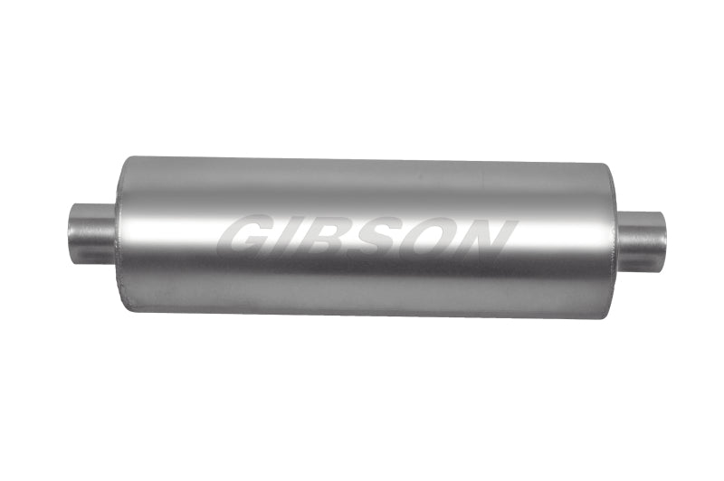 Gibson BM0114 MWA Superflow Center/Center Round Muffler - 5x10in/3in Inlet/3in Outlet - Stainless
