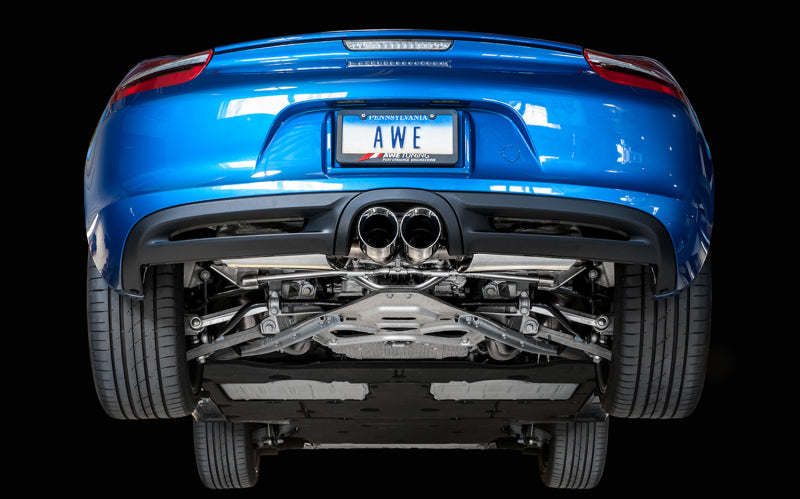 AWE Tuning 3010-33024 Porsche 981 Performance Exhaust System - w/Diamond Black Tips