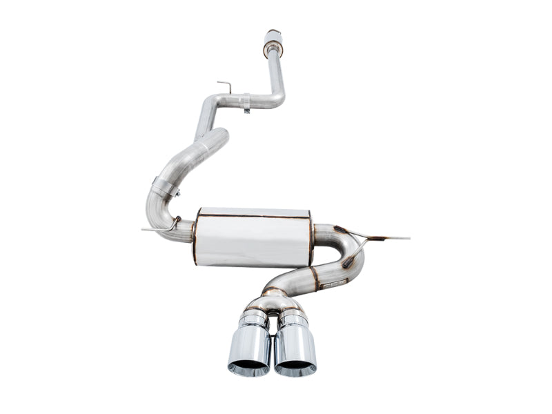 AWE Tuning 3020-32038 Ford Focus ST Touring Edition Cat-back Exhaust - Resonated - Chrome Silver Tips