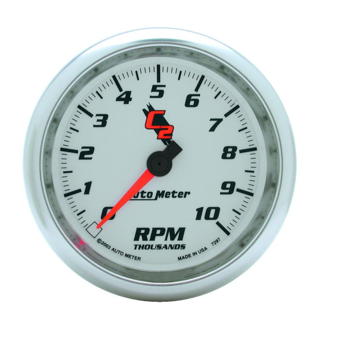 AutoMeter 7297 Autometer C2 3 3/8 inch 10000RPM In-Dash Tachometer