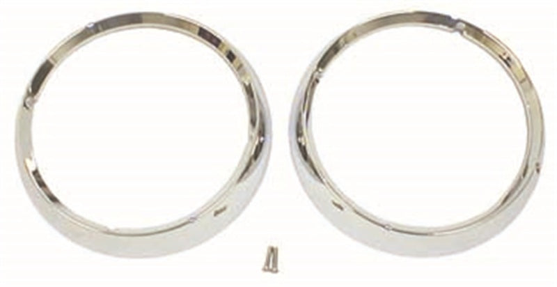 OMIX 12419.04 Omix Headlight Bezel Set Chrome 72-86 Jeep CJ Models