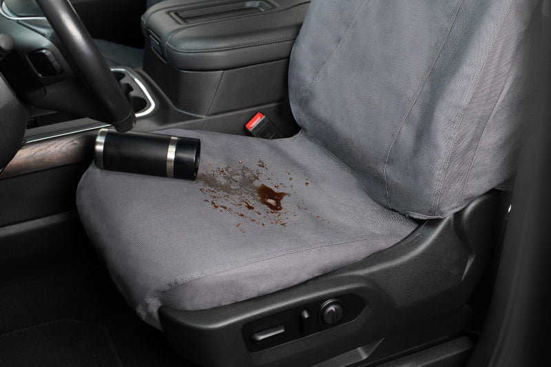 Covercraft SSC2477CAGY 14 Chevrolet Silverado Carhartt SeatSaver Custom Front Row Seat Covers - Gravel