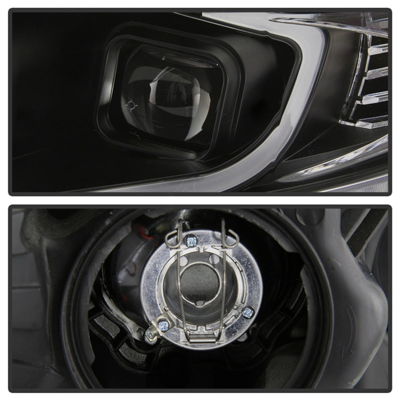 SPYDER 9042218 xTune 09-14 Acura TSX Projector Headlights - Light Bar DRL - Black (PRO-JH-ATSX09-LB-BK)