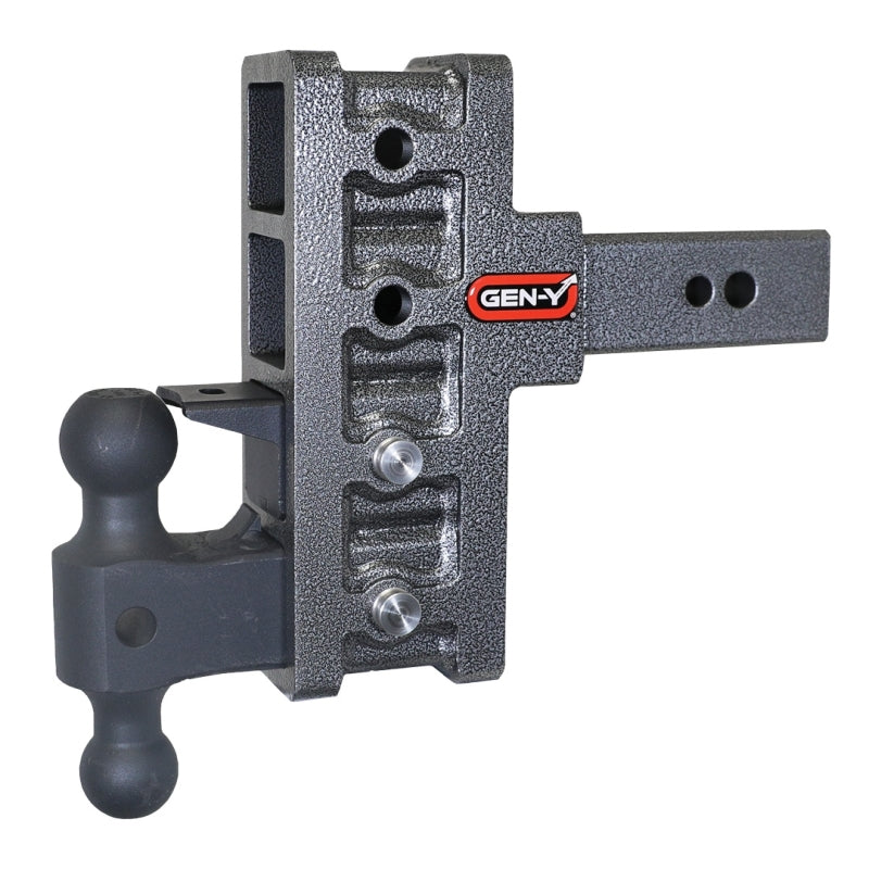 GEN-Y Hitch GH-1924 Gen-Y Mega Duty 2.5in Shank 6in Offset Drop 32K Hitch w/GH-0161 Dual-Ball/GH-0162 Pintle Lock