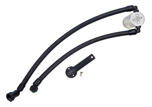 J&L 3071P-C 2021-2024 RAM TRX 6.2L Supercharged Passenger Side Oil Separator 3.0 - Clear Anodized