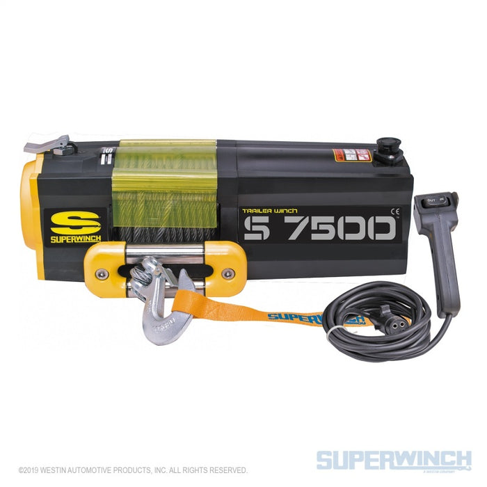 Superwinch 1475200 7500 LBS 12V DC 5/16in x 54ft Steel Rope S7500 Winch