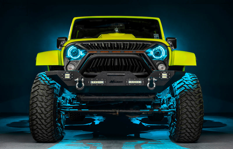 ORACLE Lighting 5876-334 0718 Jeep Wrangler JK Oculus 7in ColorSHIFT Bi-LED Projector Headlights