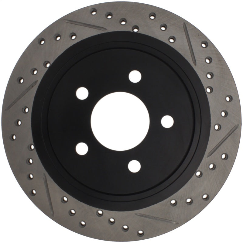 Stoptech 127.61087L StopTech 05-10 Ford Mustang Slotted & Drilled Left Rear Rotor