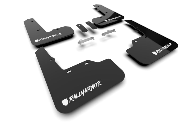 Rally Armor MF92-UR-BLK/WH-X 22-25 Subaru WRX Black UR Mud Flap Altered Font White Logo