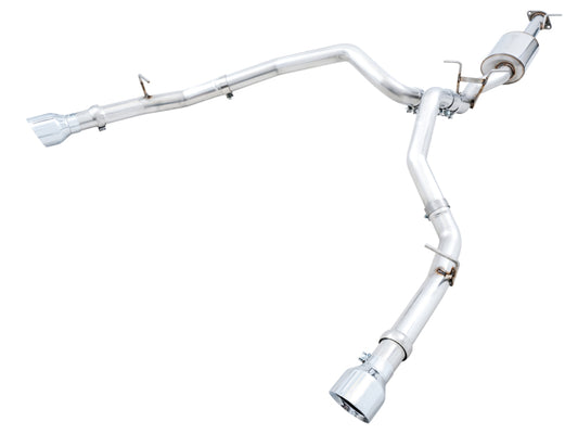 AWE Tuning 3015-32005 19-21 RAM 1500 5.7L (w/Cutouts) 0FG Dual Rear Exit Cat-Back Exhaust - Chrome Silver Tips