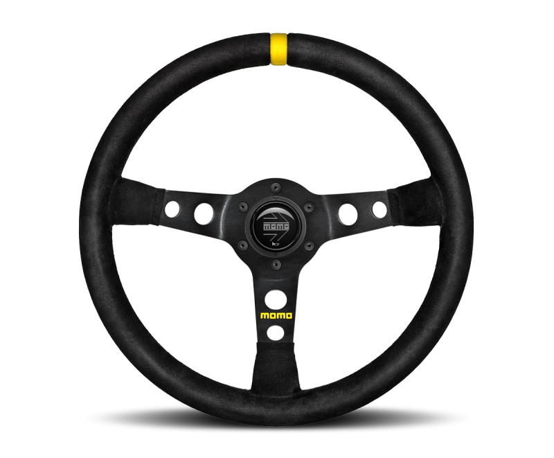 MOMO R1905/35S Momo MOD07 Steering Wheel 350 mm - Black Suede/Black Spokes/1 Stripe