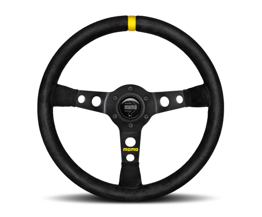 MOMO R1905/35S Momo MOD07 Steering Wheel 350 mm - Black Suede/Black Spokes/1 Stripe