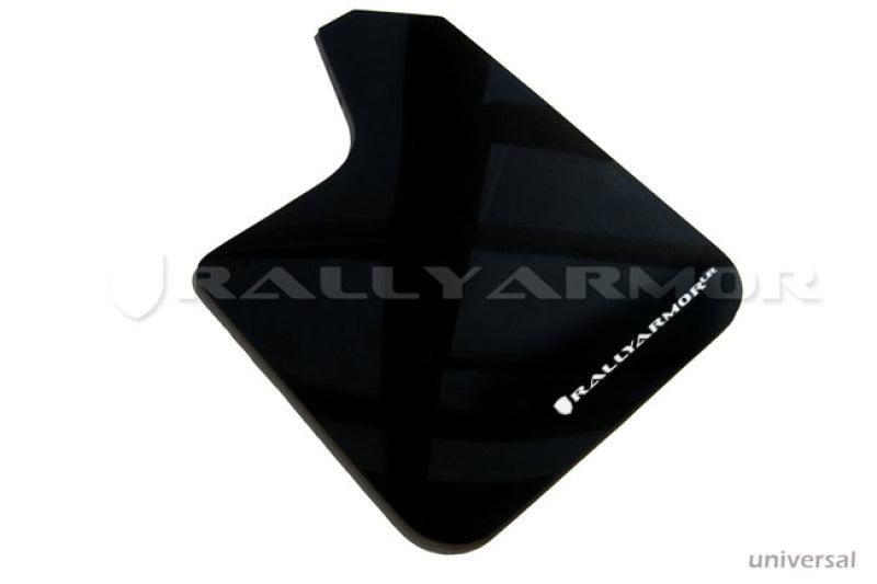 Rally Armor MF12-UR-BLK/WH Universal Fit (No Hardware) Black UR Mud Flap w/ White Logo