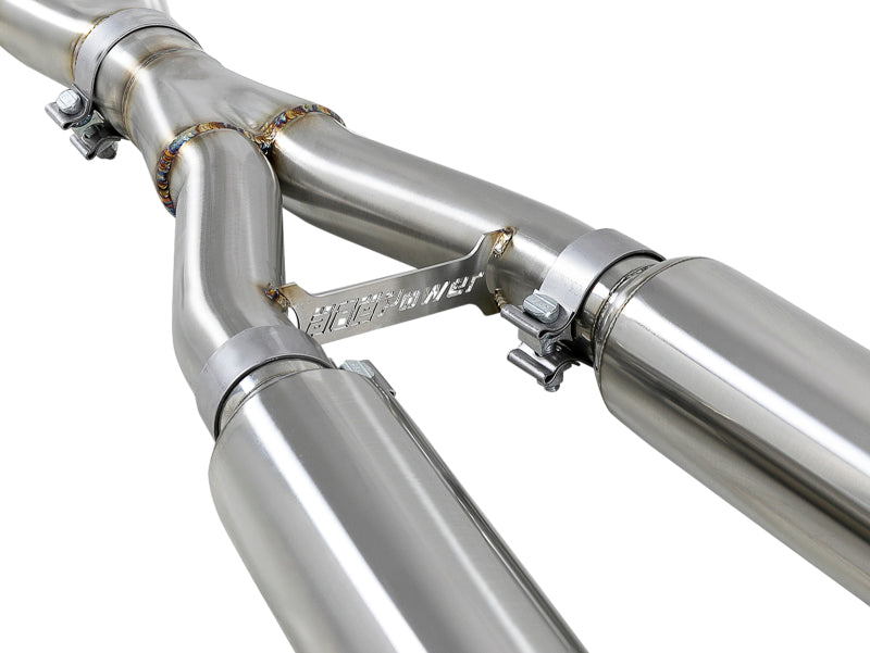 aFe 49-36134NM-C POWER Takeda 2.5in 304 SS CB Exhaust w/ Carbon Fiber Tips 17-19 Infiniti Q60 V6-3.0L (tt)
