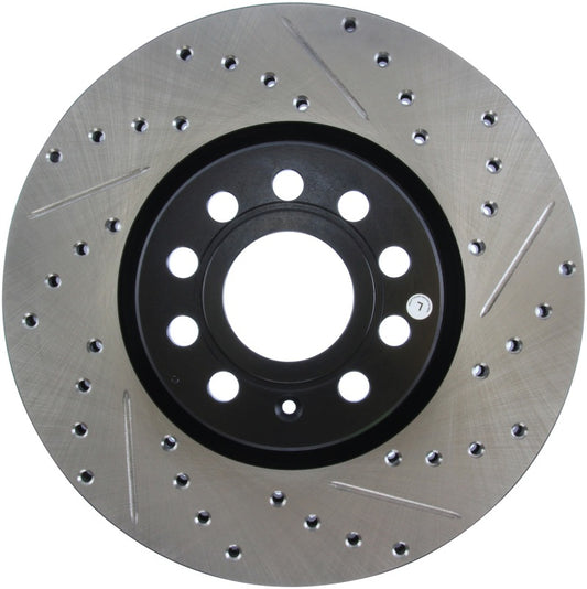 Stoptech 127.33098L StopTech Slotted & Drilled Sport Brake Rotor