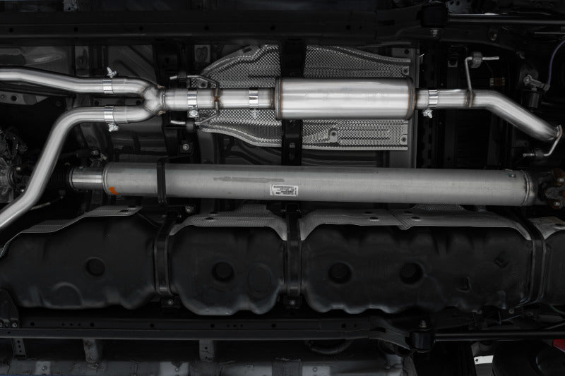 MBRP S5301AL 2022 Toyota Tundra 3.5L Dual Cat-back 4in Single Side Exit Rolled Tip - Aluminized Steel