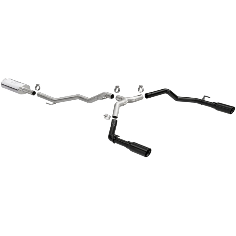 Magnaflow 19487 MagnaFlow 2020 Jeep Gladiator 3in Street Series Dual Split Exit SS Cat-Back Exhaust w/Black Tips