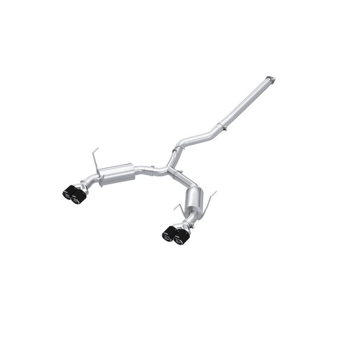 MBRP S48073CF 2022+ Subaru WRX 3in Cat-Back Dual Split Rear Quad Carbon Fiber Tips Street Profile Exhaust