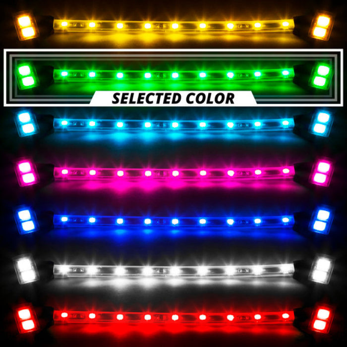 XKGLOW XK034014-W XK Glow Chrome - Motorcycle Highway Bar Switchback Driving Lights DRL Turnsignal