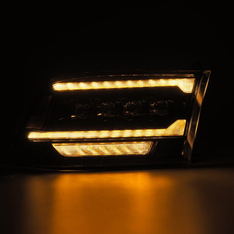 AlphaRex 880557 09-18 RAM 2500 NOVA LED Proj Headlights Plank Style Alpha Blk w/Activ Light/Seq Signal/DRL