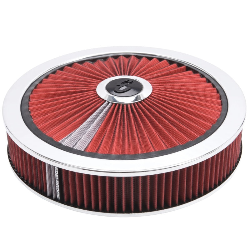 Edelbrock EDE43660 Air Cleaner Kit - 14in Dia. Breathable - Red