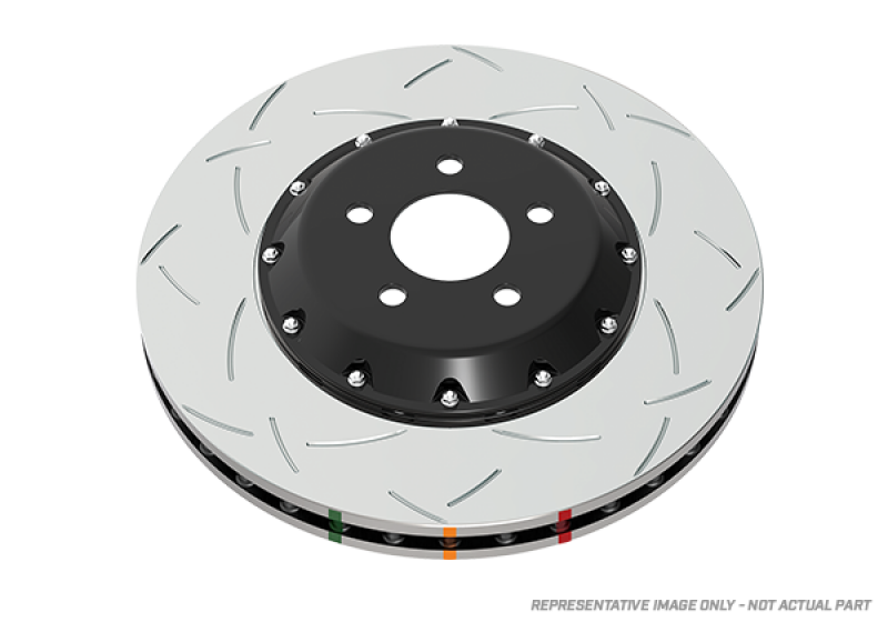 DBA DBA52994BLKS 97-04 Corvette C5/C6 Front Slotted 5000 Series 2 Piece Rotor Assembled w/ Black Hat