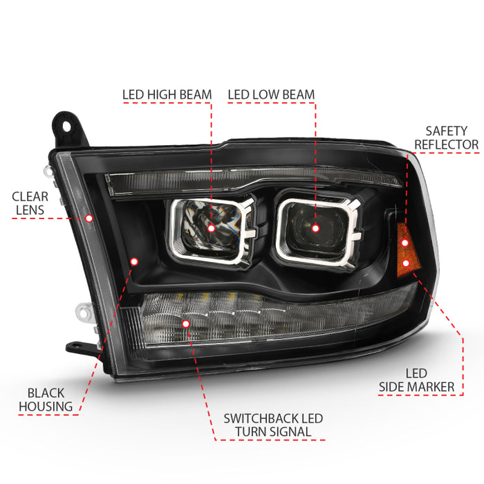 ANZO 111464 ANZ LED/Projector Headlights
