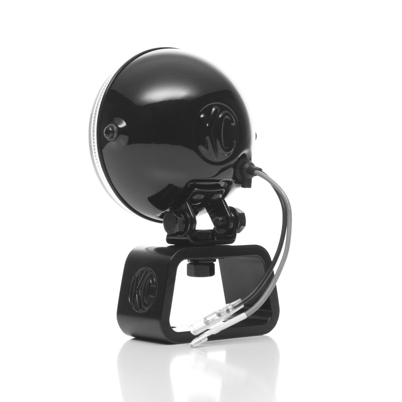 KC HiLiTES 490 Rally 400 4in. Round Halogen Light 55w Spread Beam (Pair Pack System) - Black