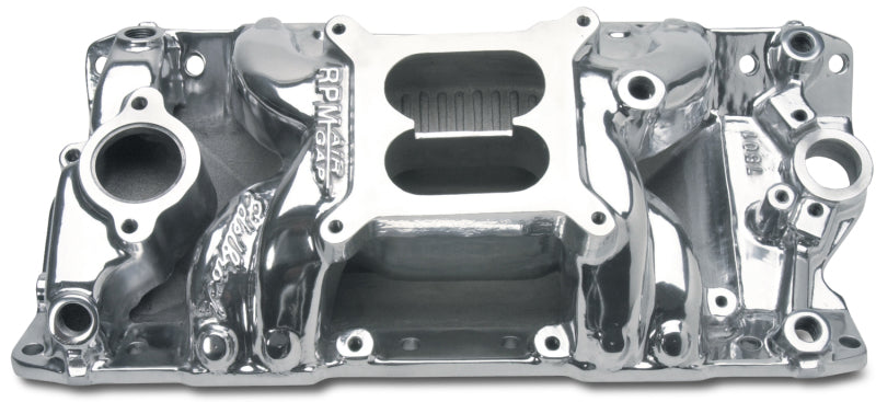 Edelbrock EDE75011 SBC Performer RPM A/G Manifold - Polished 7501
