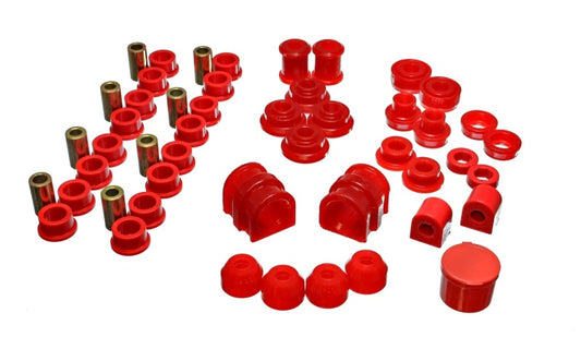 Energy Suspension 18.18101R 91-02 Saturn S Series Coupe/Sedan/Wagon Red Hyper-Flex Master Bushing Set