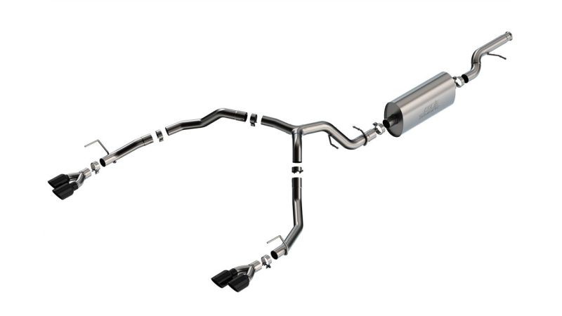 Borla 140856BC 21-22 Chevrolet Tahoe 5.3L V8 2/4WD 4DR 3in/2.75in Touring Cat-Back Exhaust -Black Chrome Tips