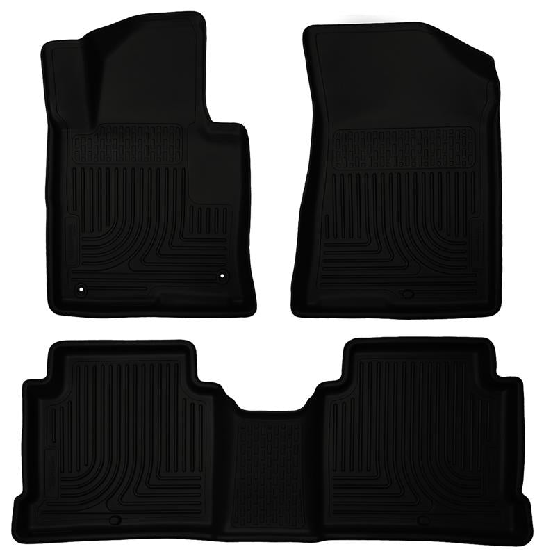 Husky Liners 99631 2015 Hyundai Sonata Weatherbeater Black Front & 2nd Seat Floor Liners
