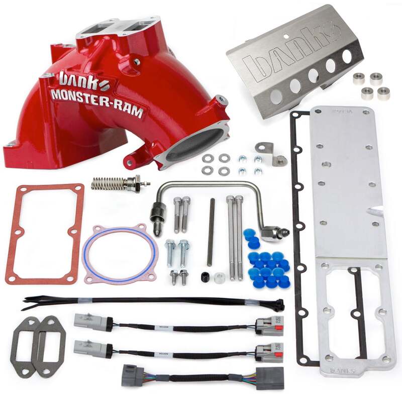 Banks Power 42798-PC 13-18 RAM 6.7L Diesel Monster-RAM Intake System Gen-2 w/Fuel Line - Red w/Heater System