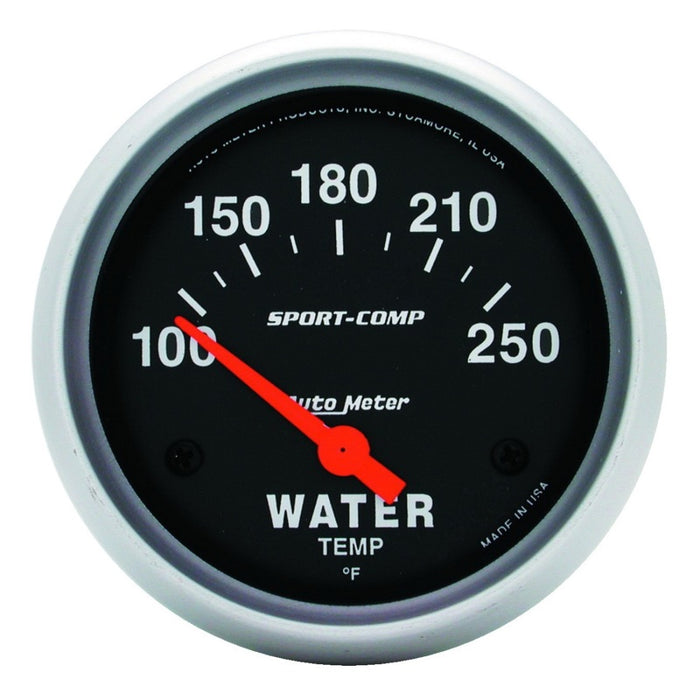 AutoMeter 3531 Autometer Sport-Comp 66.7mm 100-250 Deg F Short Sweep Electronic Water Temperature Gauge