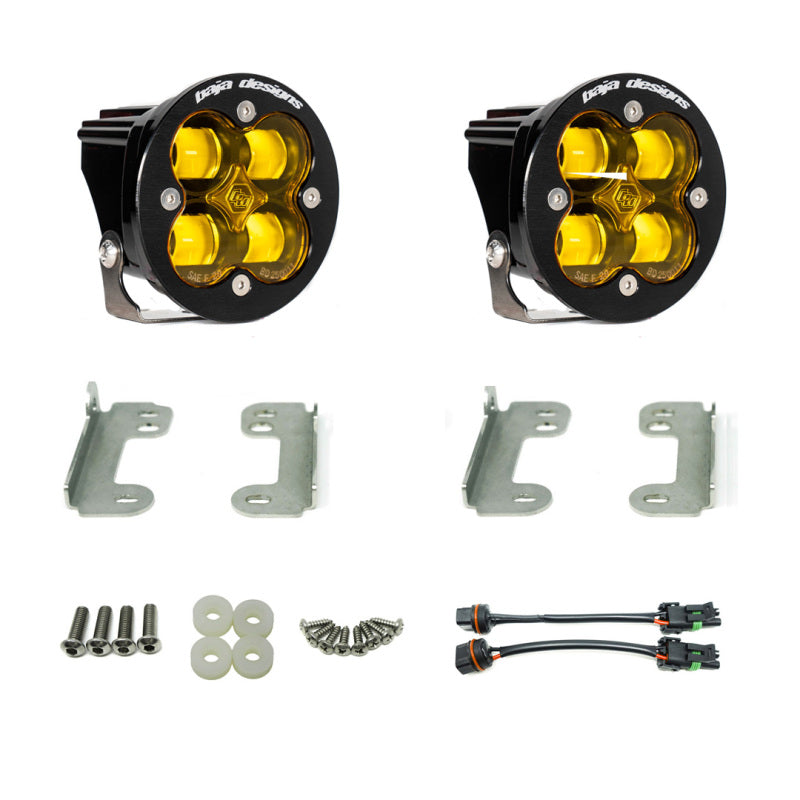 Baja Designs 447735 18-20 Jeep JL Fog Pocket Kit For Wrangler JL Sahara Squadron Amber Lens SAE FPK