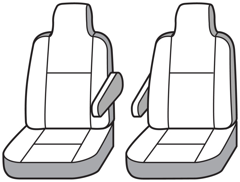Covercraft SS2511PCCH 16-24 Chevrolet Express Polycotton SeatSaver Custom Front Row Seat Covers - Charcoal