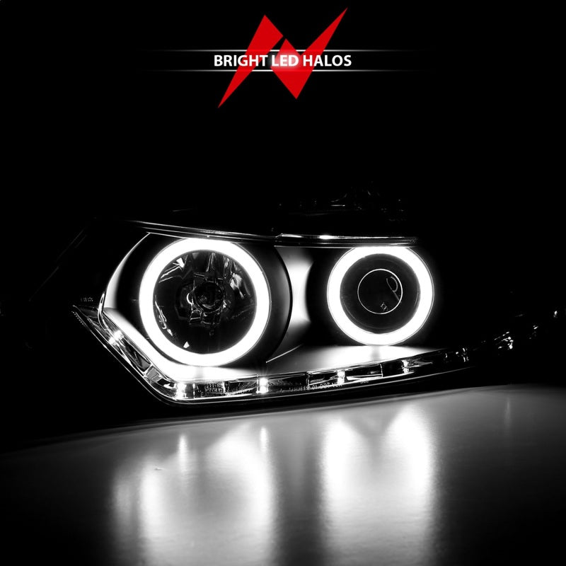 ANZO 121393 2009-2012 Acura TSX Projector Headlights w/ Halo Black (CCFL) (HID Compatible)