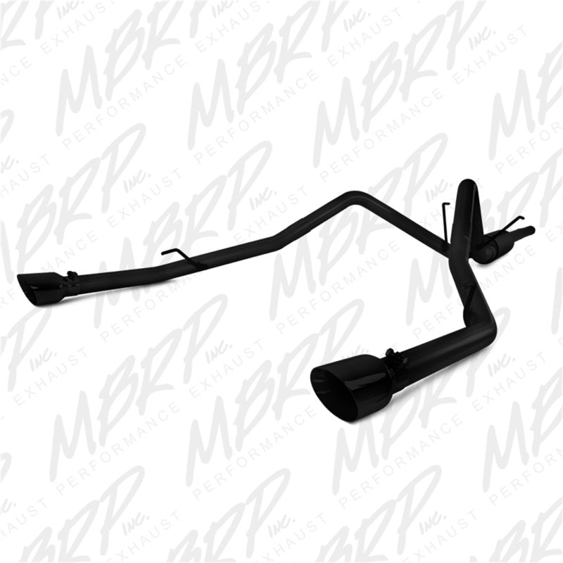 MBRP S5146BLK 09-14 Dodge RAM 1500 5.7L Cat-Back Dual Split Rear (Through Stock Bumper) AL - Black